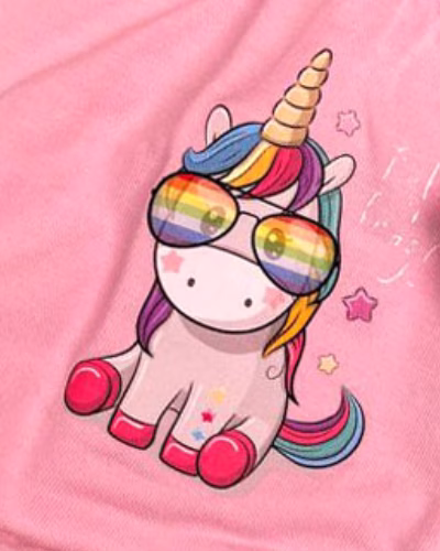 صورتی طرح اسب تک شاخ